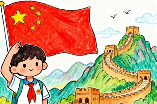 喜迎国庆    礼赞祖国—— 长庆泾渭小学开展“我与国旗合个影”主题教育活动